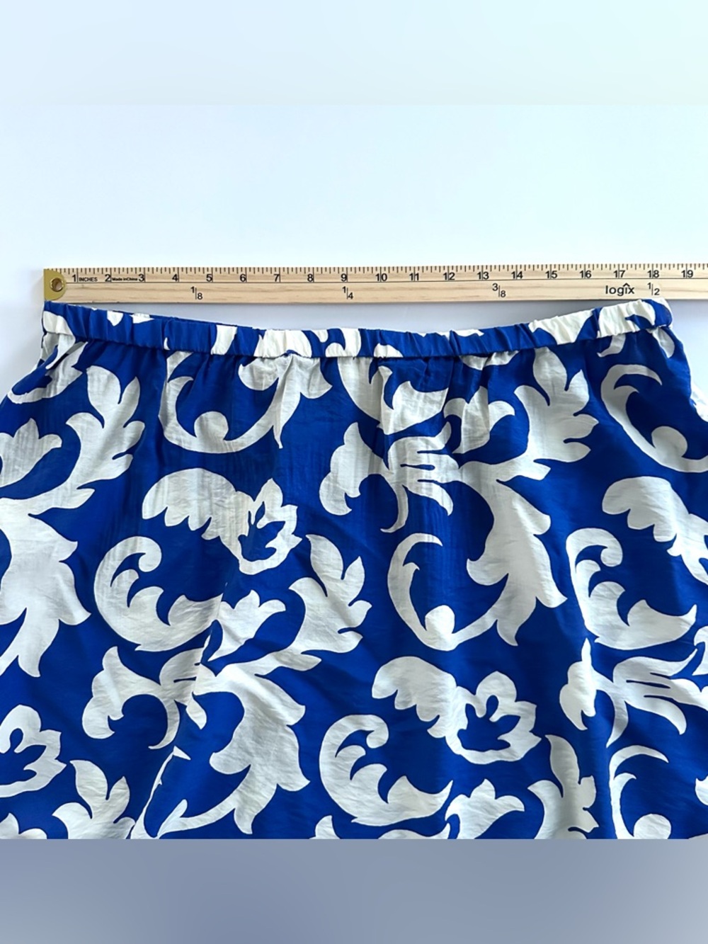 H&M Blue and White A-Line Floral Print Skirt - Picture 5 of 8
